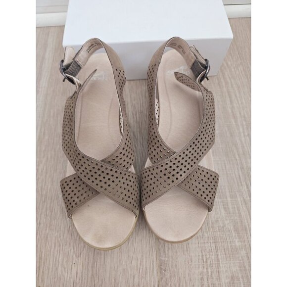 Dansko Jacinda Platform Chunky Buckle Slingback Open Peep Toe Sandals 41 11 11.5 - Picture 8 of 14